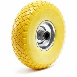 WILTEC Roue PU 3.00-4 260mm En Caoutchouc Plein Increvable Avec Jante En Métal Pour Le Montage Des Aides Au Transport