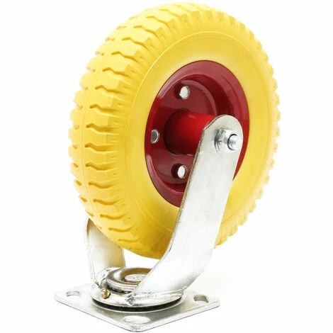 WILTEC Roue En PU Roulette De Transport Roulette Fixe 220x58mm Roulette Pivotante Montage Antirétractionnel 4 WILTEC Roue En PU Roulette De Transport Roulette Fixe 220x58mm Roulette Pivotante Montage Antirétractionnel – Image 4
